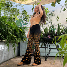 Load image into Gallery viewer, Morphing Fractals Bell Bottom Leggings