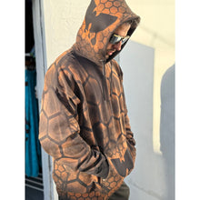 Load image into Gallery viewer, Wu-Drip Bleach Dyed Hoodie, Handmade Hip Hop Streetwear, Fire Safe Cotton Festival Hoodie, Sacred Geometry Pullover