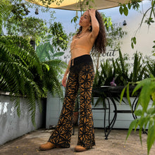 Load image into Gallery viewer, Fractal Flowers Bell Bottom Leggings