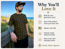 Load image into Gallery viewer, Sacred Gold Flower of Life Shirt -By Taylor Made