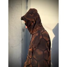 Load image into Gallery viewer, Wu-Drip Bleach Dyed Hoodie, Handmade Hip Hop Streetwear, Fire Safe Cotton Festival Hoodie, Sacred Geometry Pullover