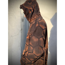 Load image into Gallery viewer, Wu-Drip Bleach Dyed Hoodie, Handmade Hip Hop Streetwear, Fire Safe Cotton Festival Hoodie, Sacred Geometry Pullover