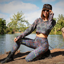 Load image into Gallery viewer, Double Flower of Life Cropped Hoodie