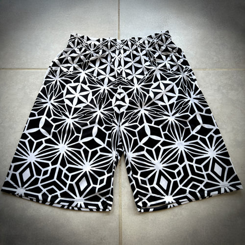 Tessellating Fractals Ivory Gym Shorts