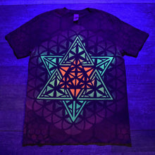 Load image into Gallery viewer, UV Reactive Starring Tetrahedron T-Shirt - Heady Harem