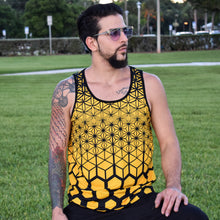 Load image into Gallery viewer, Golden Morphing Fractals Tank Top