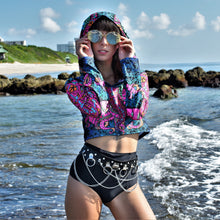 Load image into Gallery viewer, Pink OctoPhant Crop Hoodie - Heady Harem