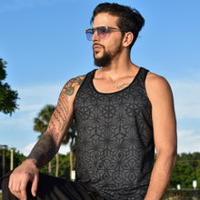 Load image into Gallery viewer, Black Tessellating Fractals Tank Top