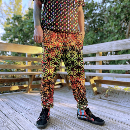 Fractal Flowers Fuego Style Joggers